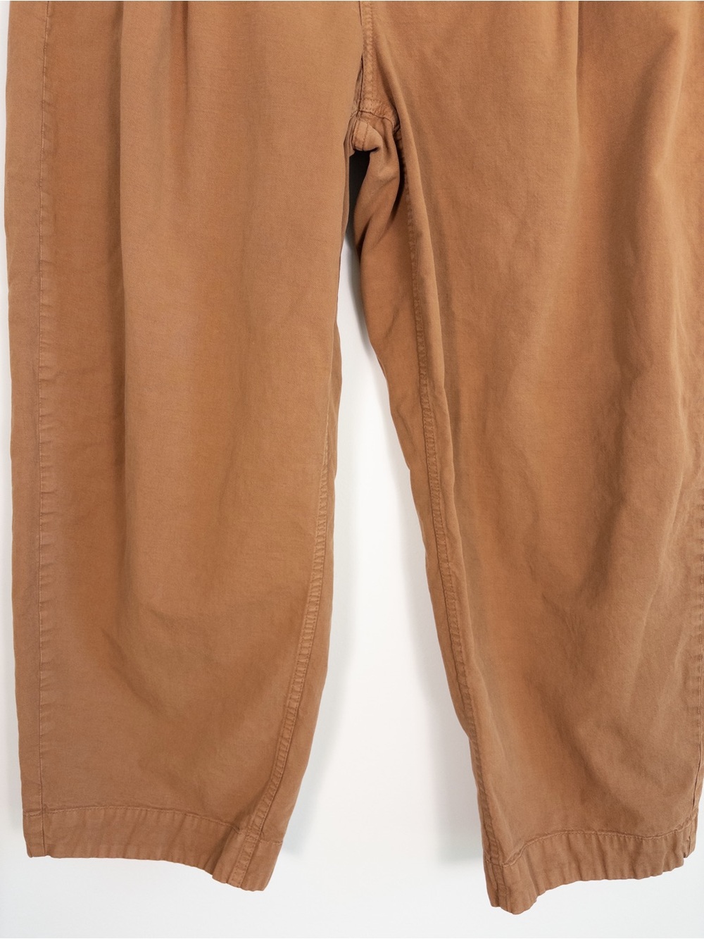 Everlane The Everywhere Barrel Pant Brown Cotton and Linen Blend - Picture 3 of 10